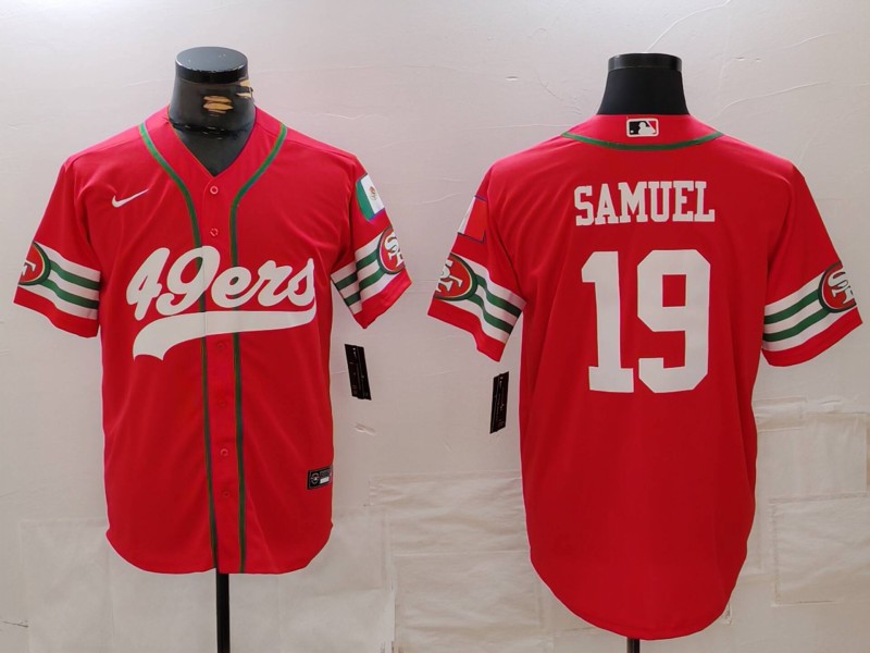 Men's San Francisco 49ers Deebo Samuel #19 Scarlet Jersey Men's San Francisco 49ers Deebo Samuel #19 Scarlet Jersey